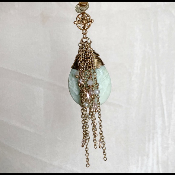 ❌SOLD❌Mint Earrings and Matching Necklace - Picture 3 of 5